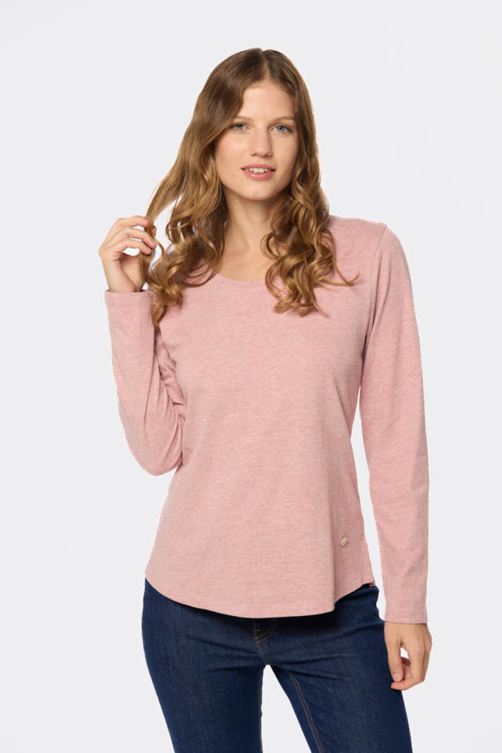 REMERA LISA MANGA LARGA Rosado