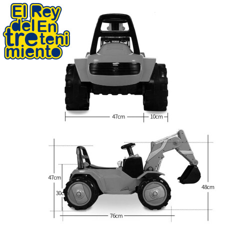 Excavadora Infantil Auto A Batería C/ Pala Luz Música Excavadora Infantil Auto A Batería C/ Pala Luz Música