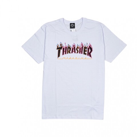 Trasher Double Flame Neon White