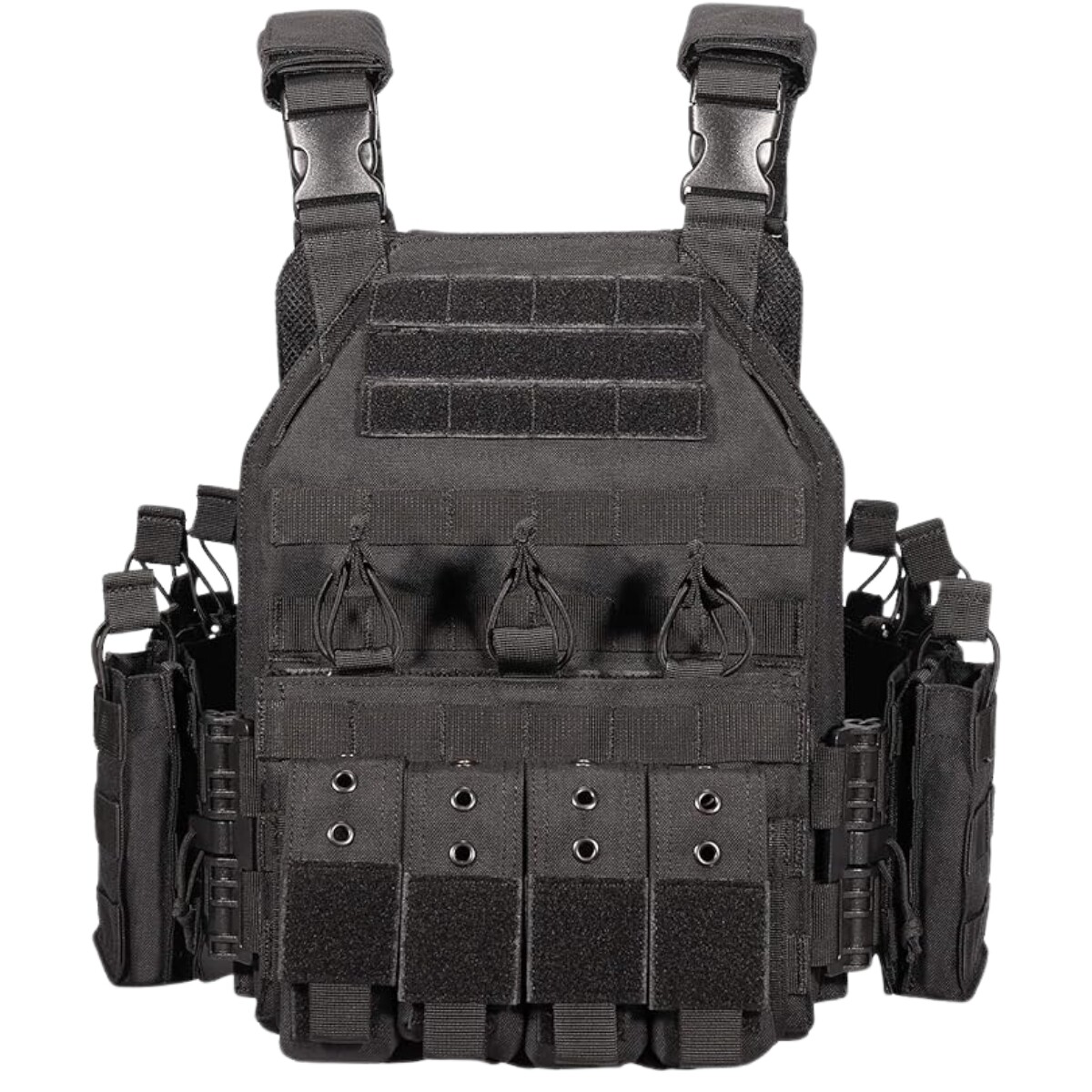 Chaleco táctico VT-6026-3 con liberación rápida - Negro 