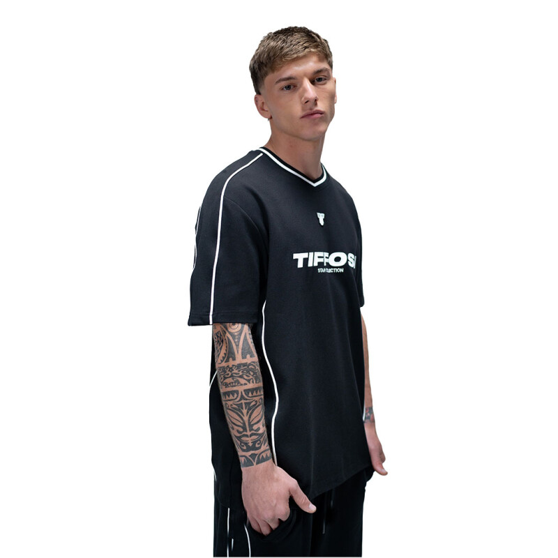 Remera Unisex TIFFOSI Patch Negro - Blanco
