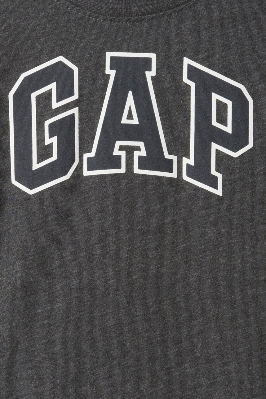 Remera Logo Gap Manga Corta Toddler Niño B85 Charcoal Hthr Grey