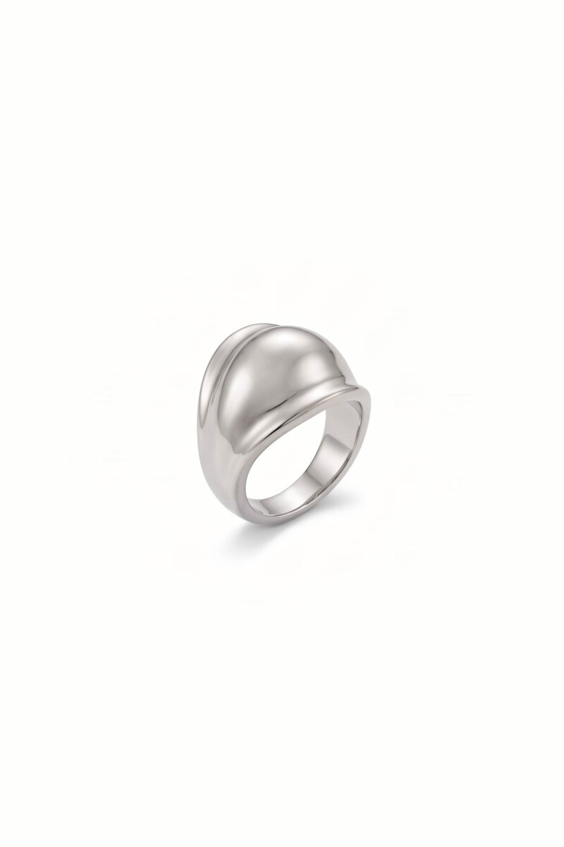 Anillo bold plateado
