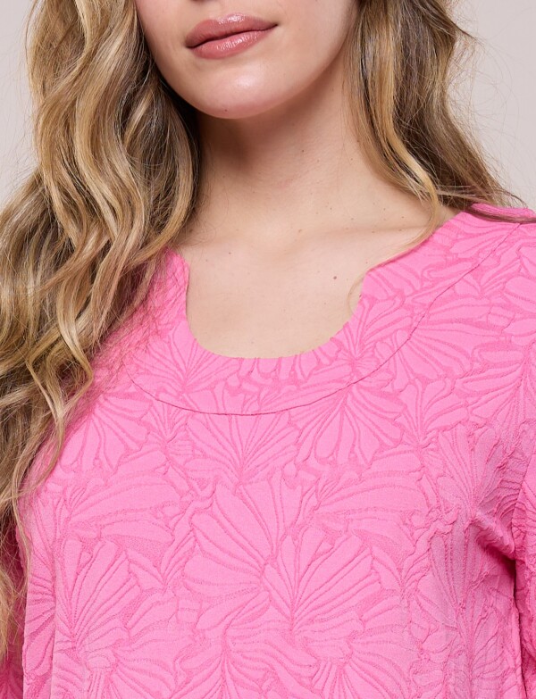 Blusa Texturada Con Relieve Floral ROSA