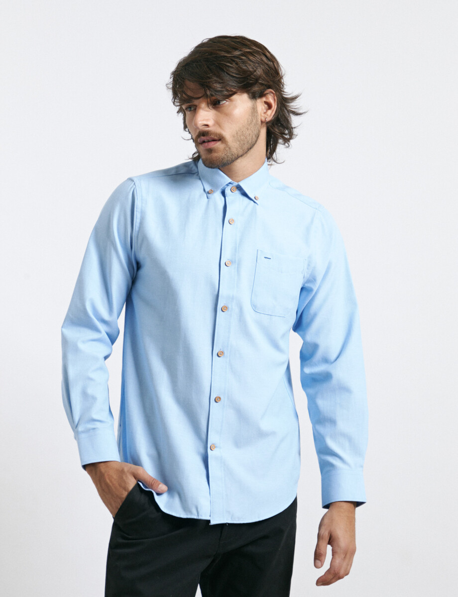 012487 CAMISA HARRINGTON LABEL Azul