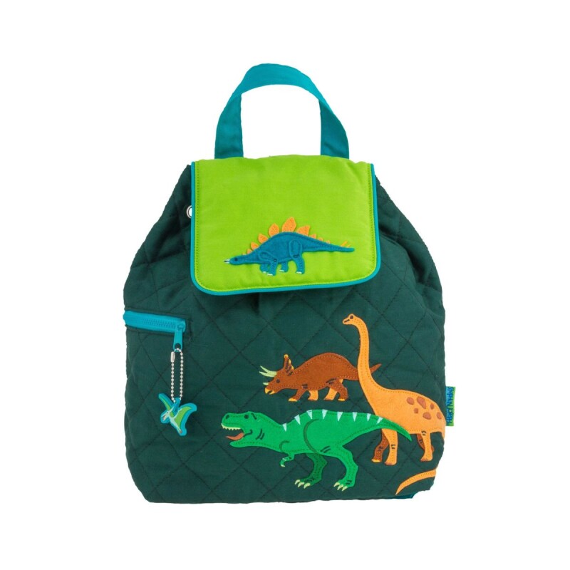 MOCHI.T.SJ Mochila Escolar Infantil De Tela 30x34cm Stephen Joseph - Dino Verde