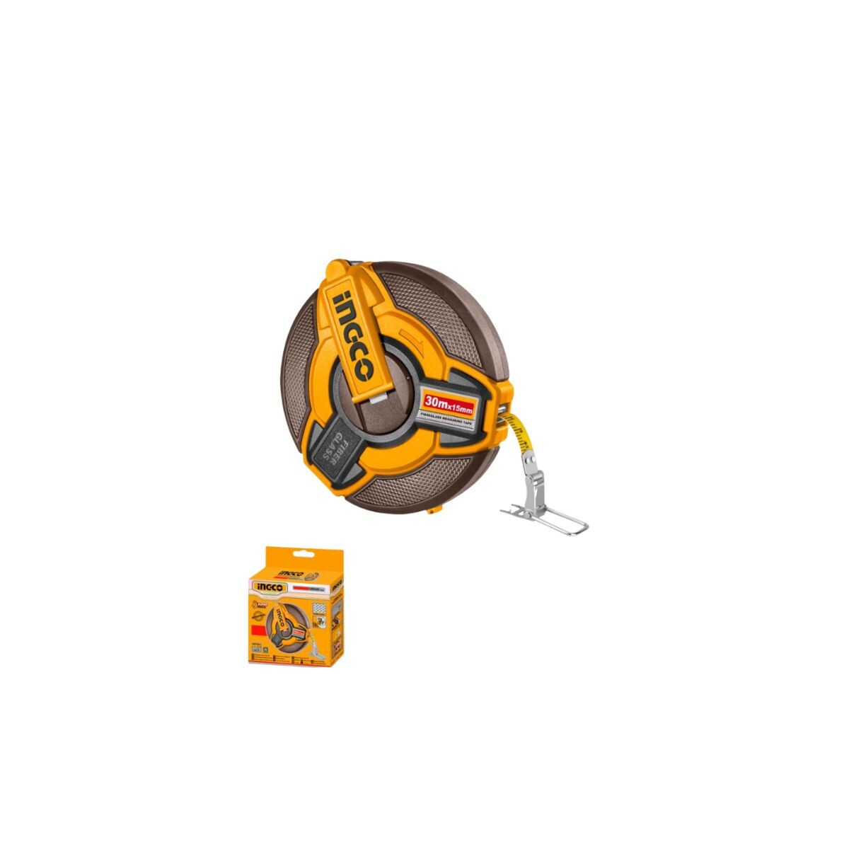 Cinta Metrica Agrimensor 30mt X15mm C/gancho Y Manija Ingco 