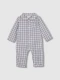 Pijama De Cuadro Vichy Gris Azulado