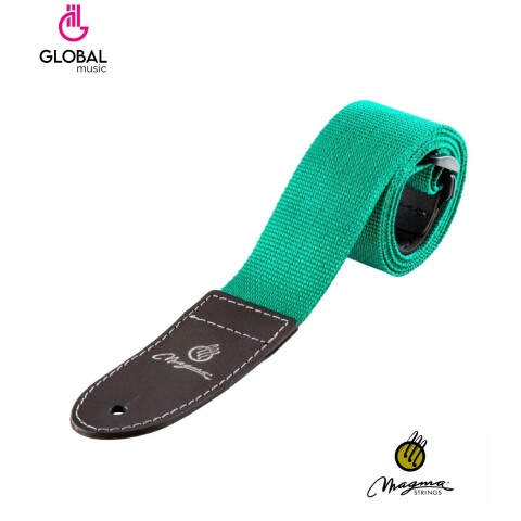 Correa Para Guitarra Magma Polipropileno Verde c/logo Correa Para Guitarra Magma Polipropileno Verde c/logo