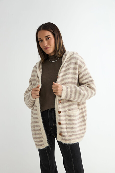 SACO CASTANEA C/CAPUCHA LILA