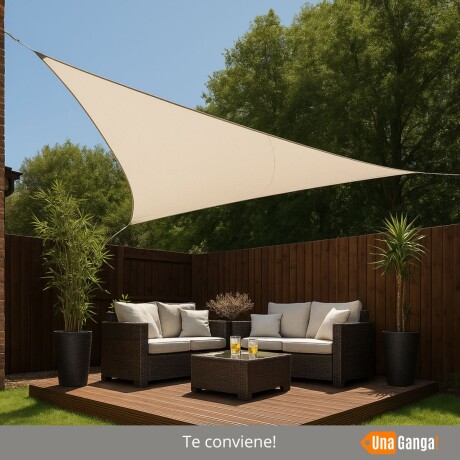 Toldo Impermeable Exterior Protección Uv Triangular 3x3x3m Beige Toldo Impermeable Exterior Protección Uv Triangular 3x3x3m Beige