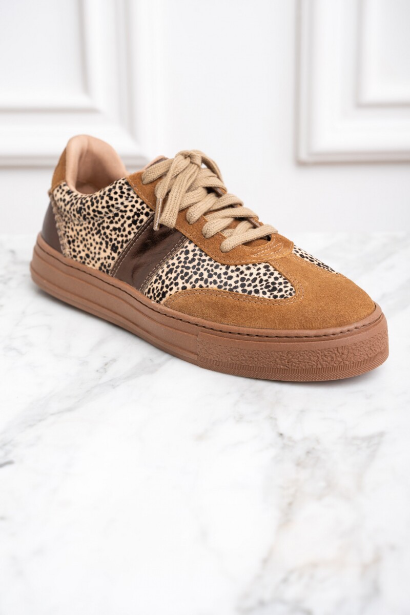 Zapatilla Animal Print Marron