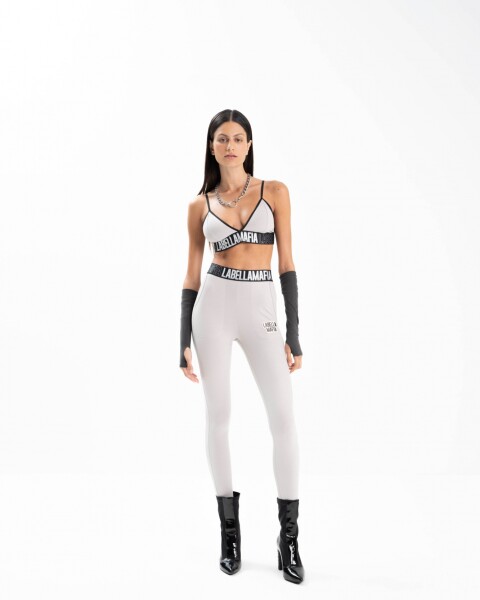 Conjunto Match Gris Claro Con Negro U