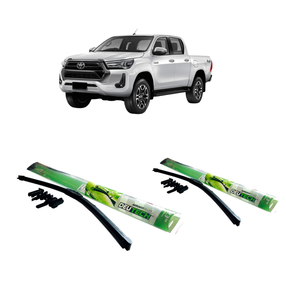 ESCOBILLA LIMPIA PARABRISA COMBO KIT ESCOBILLAS TOYOTA HILUX 2016 EN AD 