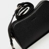 Bandolera The Club en cuero graneado Negro