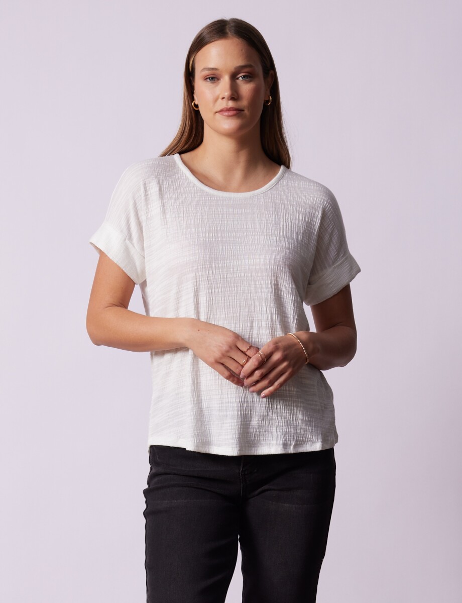 Remera Botones - Crudo 