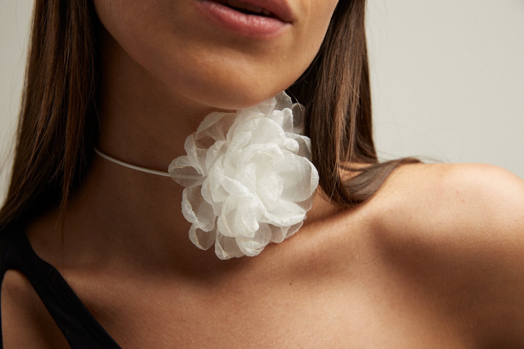 CHOKER MAXI FLEUR - WHITE 
