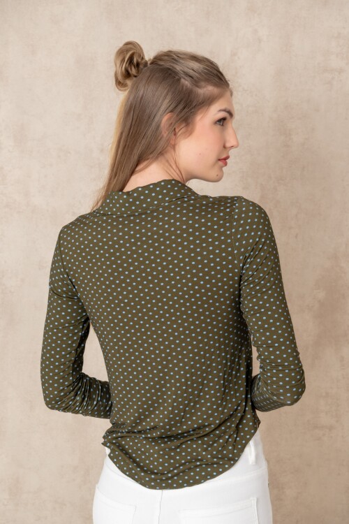 Camisa lunares Verde