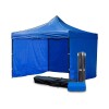 Gazebo reforzado toldo carpa con pared 3x3mt Azul
