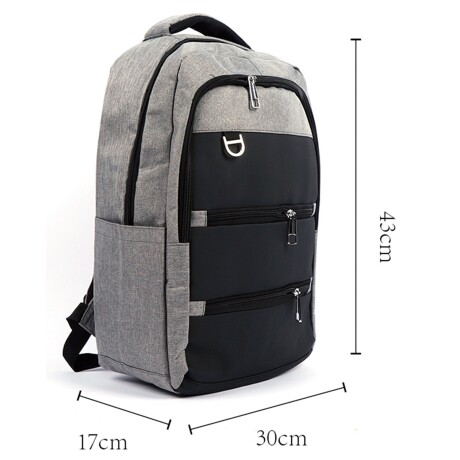 Mochila Canva Austin con porta Notebook Gris