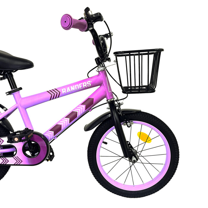 Bicicleta infantil Rodado 16 con cesto Lila