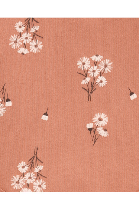 Set dos piezas de algodón, pantalón y body, diseño floral Sin color