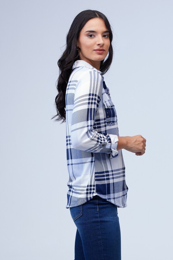 Camisa Soft Cuadrille AZUL/BLANCO