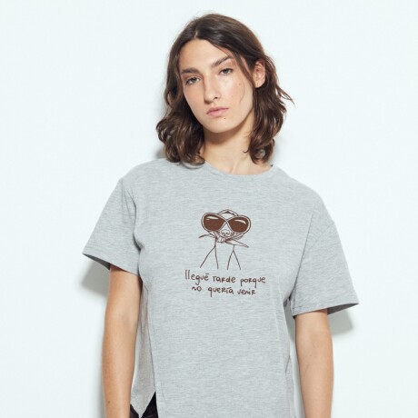 REMERA TARUMÁ Gris Claro Melange