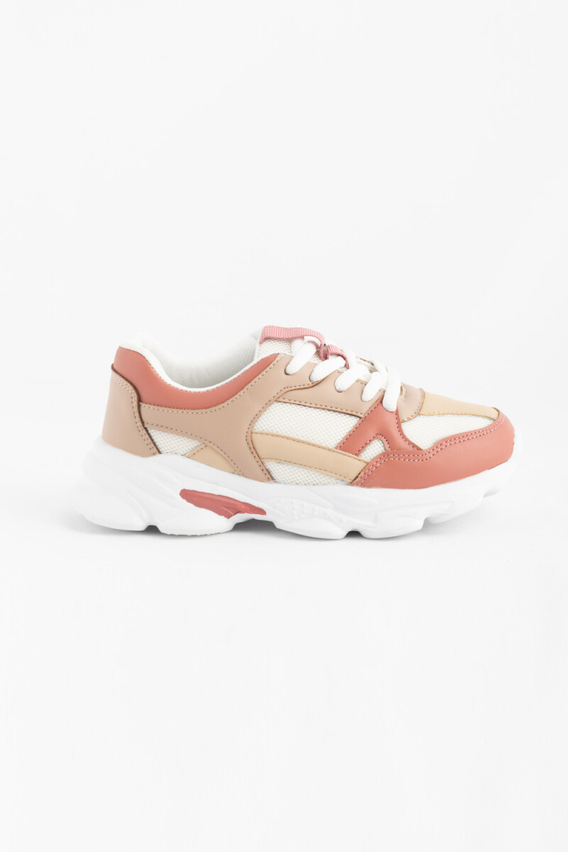 Zapatilla combinada Rosa