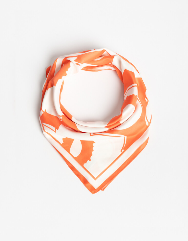 Pañuelos Raso Estampados Varios Pañuelo De Material Reciclado - Combinacion Bicolor