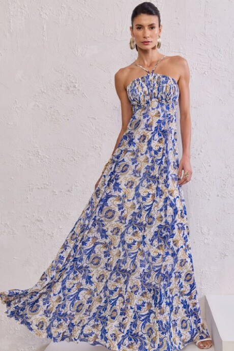 Vestido largo Halsey Estampado