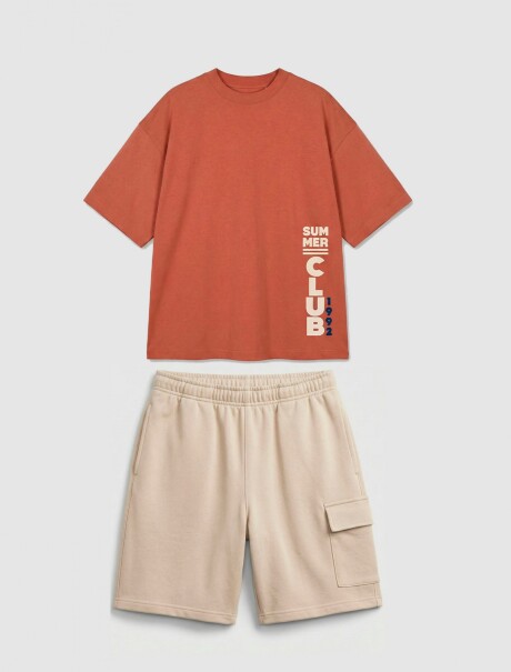 CONJUNTO INFANTIL CON SHORT MULTICOLOR