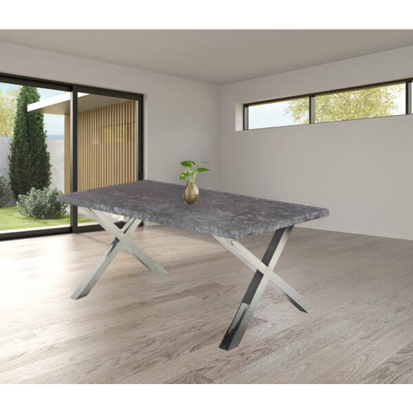 Mesa Comedor Con Patas Cromadas Mesa Comedor Con Patas Cromadas