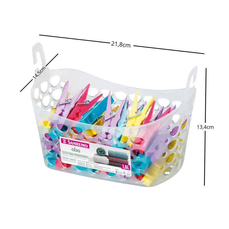 Cesto porta palillos 1,6 lts TRANSPARENTE