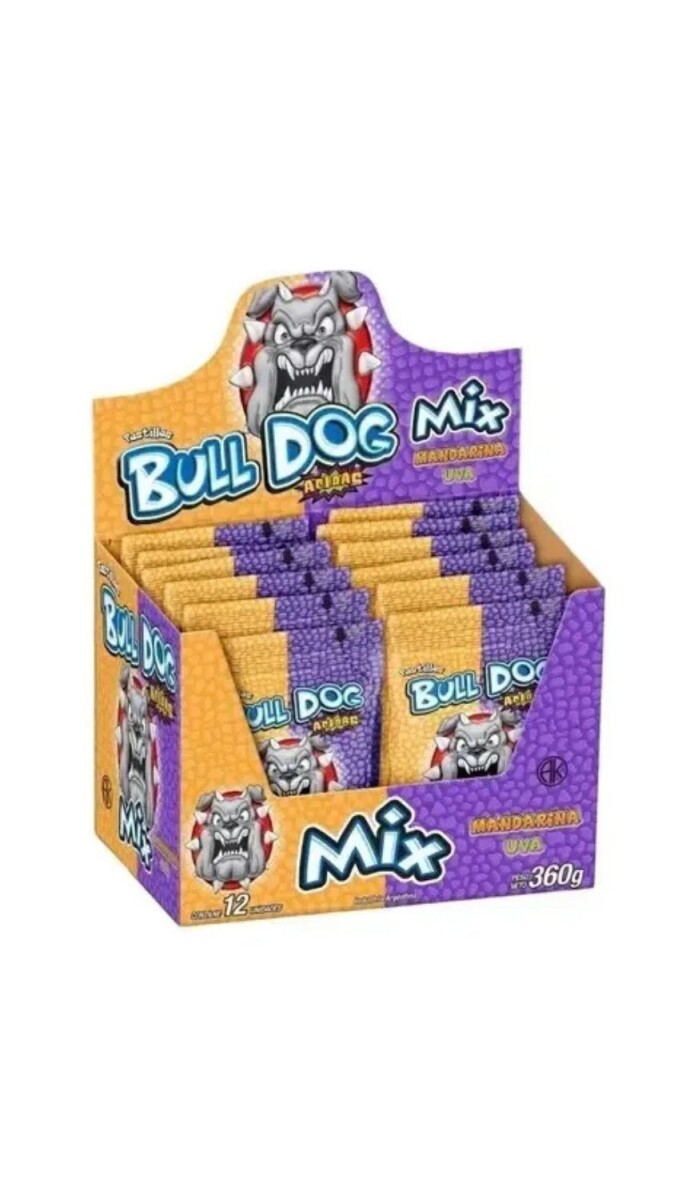 PASTILLAS BULL DOG ACIDAS MIX MANDARINA-UVA 30GRS DISPLAY X12 