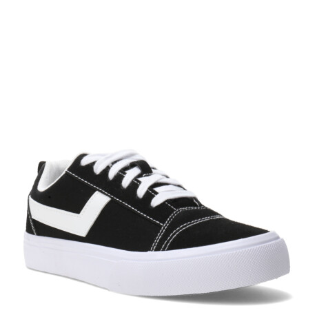 Championes Unisex PONY Championes Casual Lona Gamuza Negro - Blanco