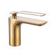 GRIFERIA LAVATORIO BAJO MESADA MONOCOMANDO BRILLO MODENA DORADO-BRUSHED GOLD