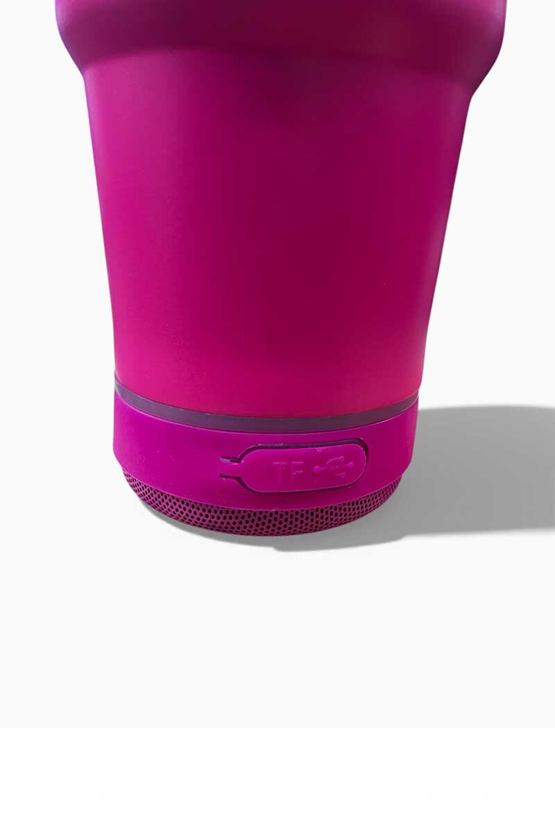 VASO CON PARLANTE Fuxia