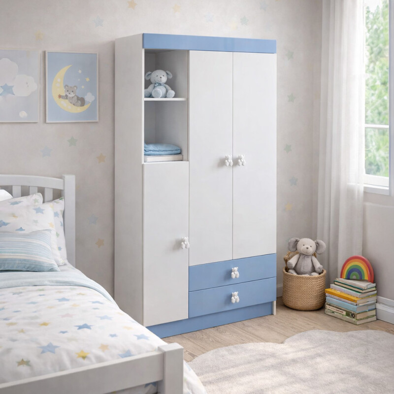 Ropero Arte Cas Infantil 450 Color Celeste o Rosa De Mdp Con 3 Puertas Ropero Arte Cas Infantil 450 Color Celeste O Rosa De Mdp Con 3 Puertas