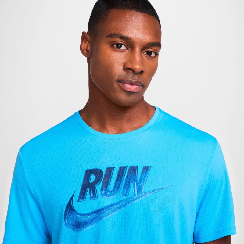 Camiseta Nike Run Energy Miler Top de Hombre Azul