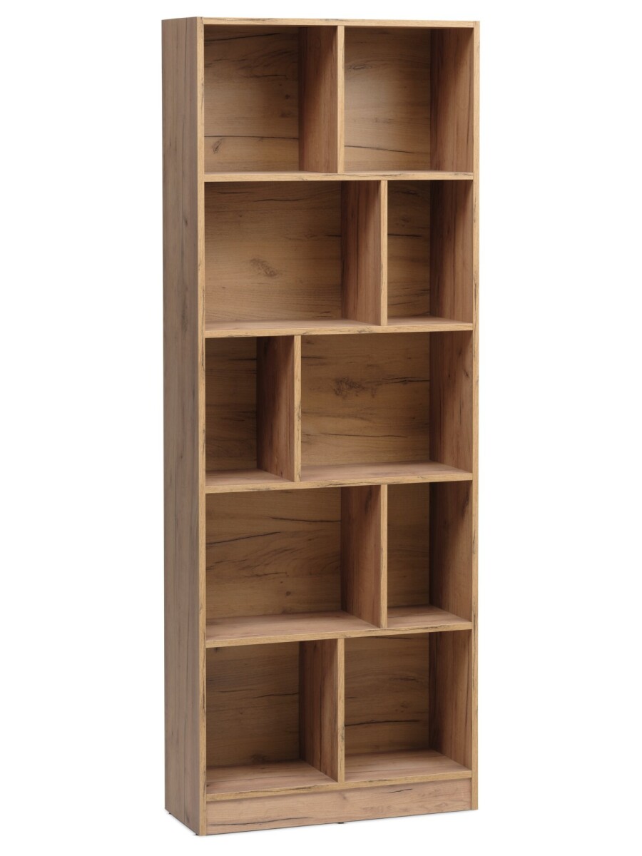 Librería MOSBJERG 10 estantes color roble 
