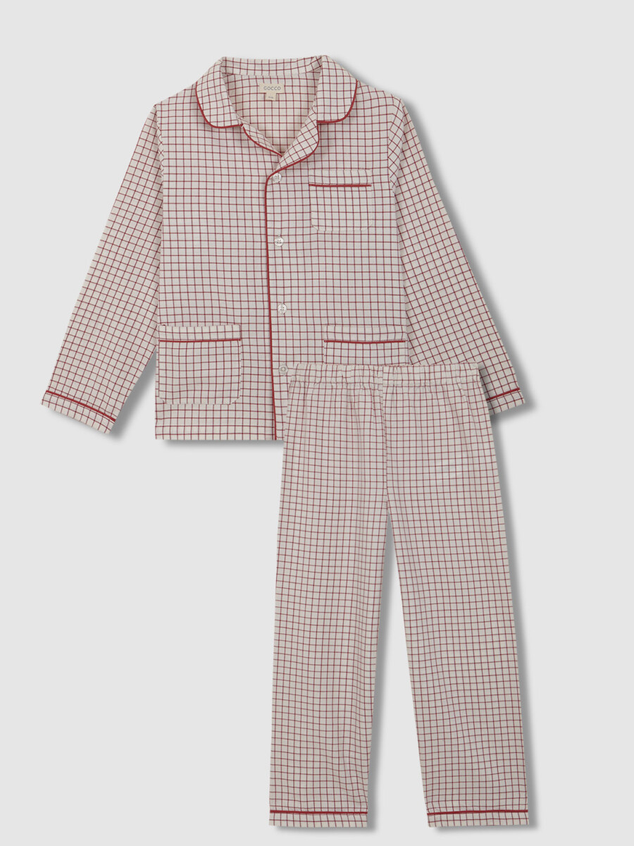 Pijama Cuadros Cereza