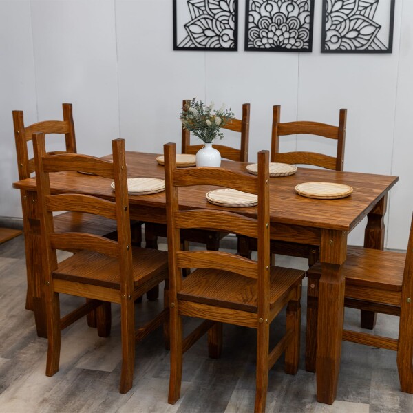 Juego De Comedor 6 sillas Línea Marrueco Juego De Comedor 6 sillas Línea Marrueco