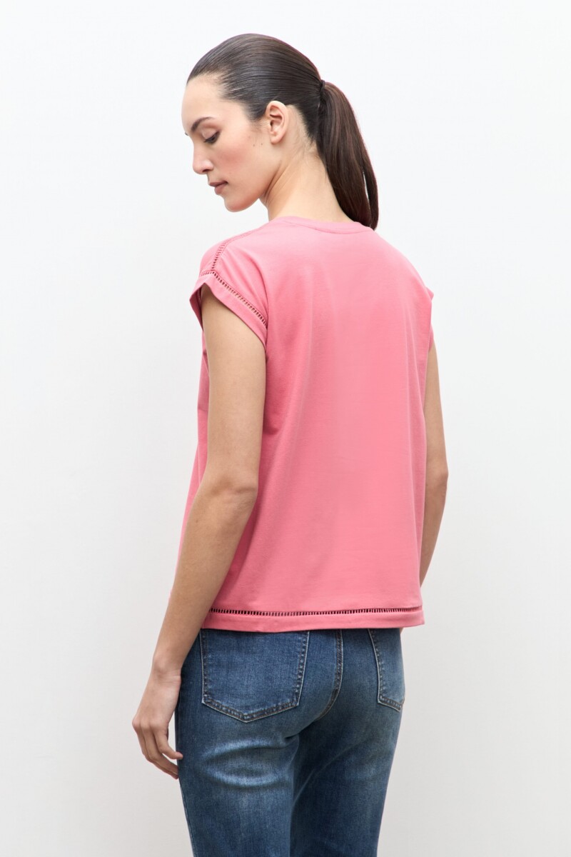 Remera con vainillas rosado