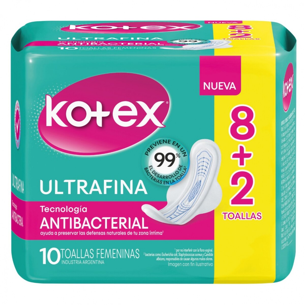 Kotex Toa Fem Ultrafina Antibac X10 