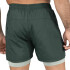 SHORT 2IN1 MEN POLY/SPX EVERLAST 5" SPLIT GN M6 XL GREEN