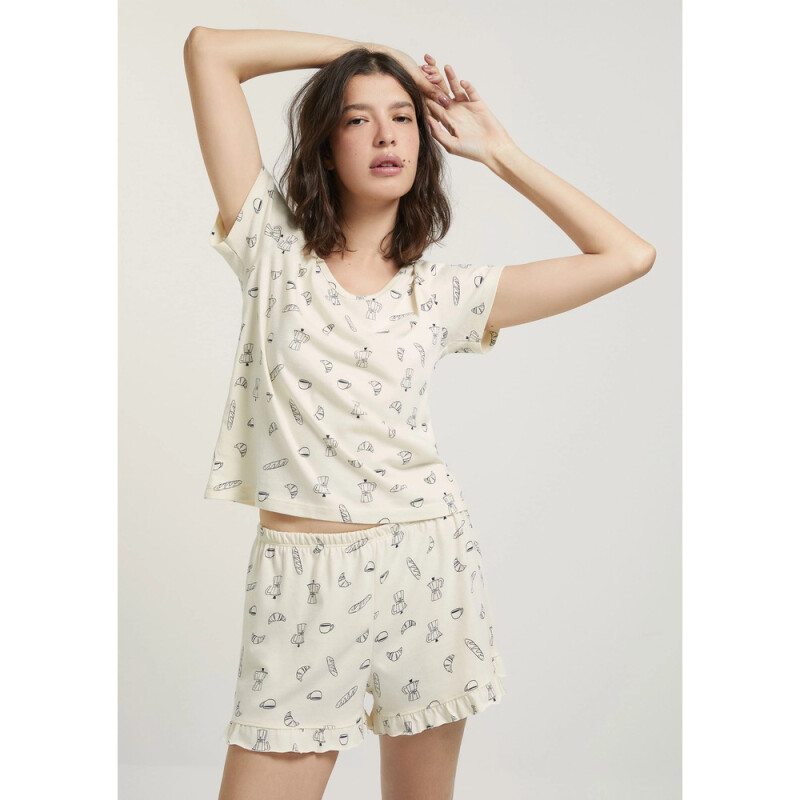 PIJAMA MM FEM OFF WHITE