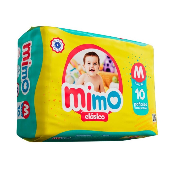 MIMO PAÑAL CLASICO MINI MED. PAQX 10 UND única