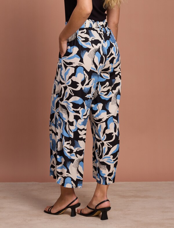 Pantalon Pull On MULTI/NEGRO