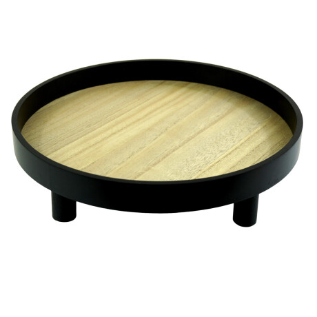 BANDEJA MADERA REDONDA NEGRA 35CM DIAM 11.8CM ALTO C/PIE BANDEJA MADERA REDONDA NEGRA 35CM DIAM 11.8CM ALTO C/PIE
